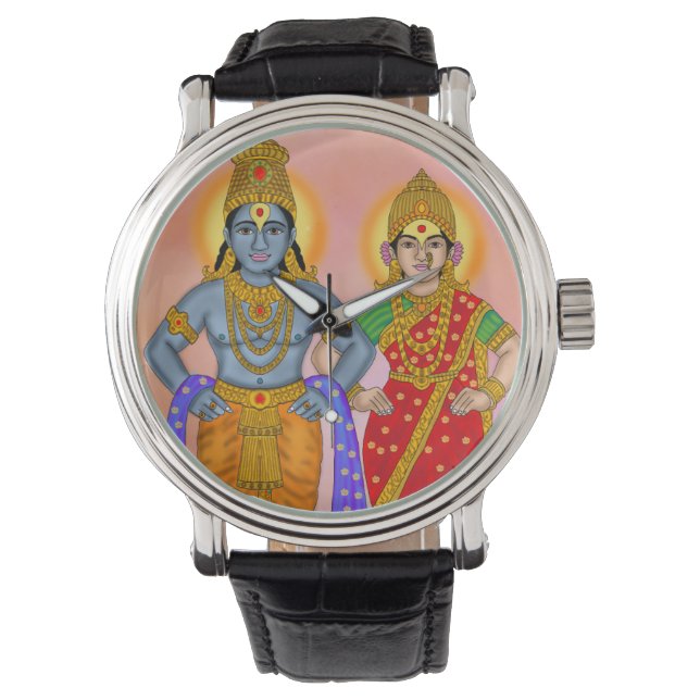 Vitthal Rukmini-klok Horloge (Voorkant)
