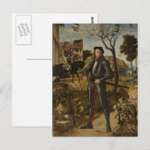 Vittore Carpaccio - Jonge ridder in een landschap Briefkaart (Voorkant / Achterkant)