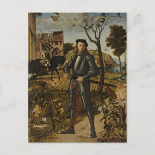Vittore Carpaccio - Jonge ridder in een landschap Briefkaart