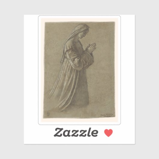 Vittore Carpaccio - Studie van de Maagd Sticker (Vel)