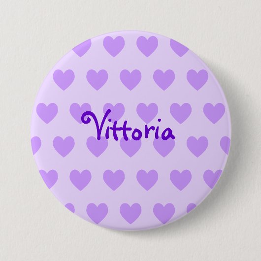 Vittoria in Paars Ronde Button 7,6 Cm (Voorkant)