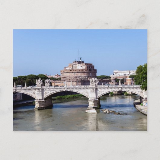 Vittorio Emanuele II-brug en Castel Sant'Angelo Briefkaart (Voorkant)
