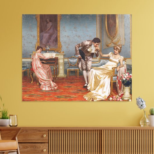 Vittorio Reggianini - De gitaar: Canvas Art Print (Insitu (Woonkamer))