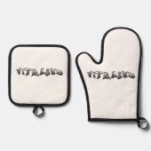 Vityland Oven Mitt and Pot Holders Ovenwant & Pannenlap Set (Voorkant)