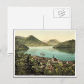 Vitznau en Rigibahn, Lucerne-meer, Zwitserland Briefkaart (Voorkant / Achterkant)