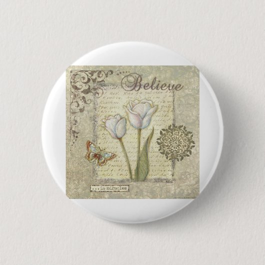 VIV22 Word 3 Believe.tif Ronde Button 5,7 Cm (Voorkant)