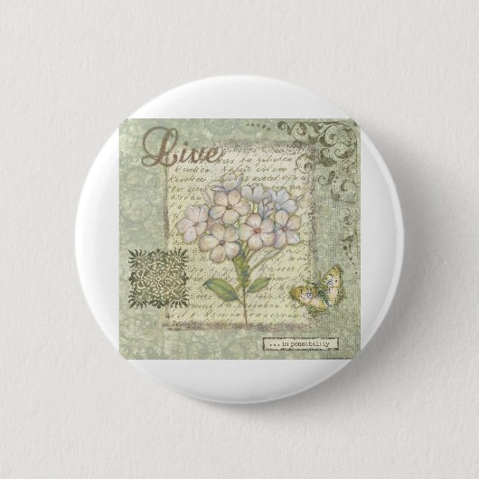 VIV23 Word 4 Live.tif Ronde Button 5,7 Cm (Voorkant)