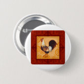 VIV54 Rooster 2.tif Ronde Button 5,7 Cm (Voorkant /achterkant)