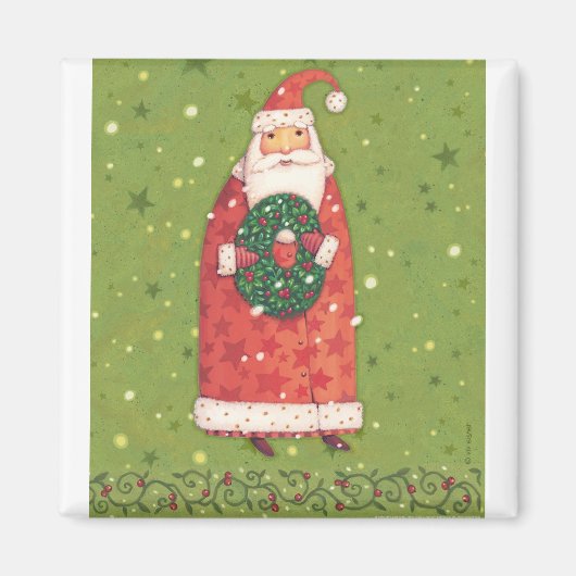 VIV77 Green Santa.tif Magneet (Voorkant)