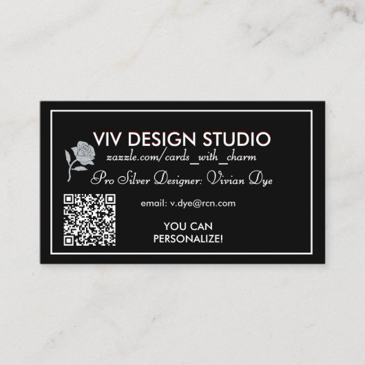Viv Design Studio visitekaartjes december 2025 (Voorkant)