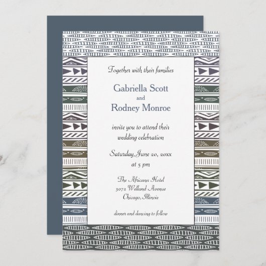 Viva Africa Wedding Kaart (Voorkant / Achterkant)