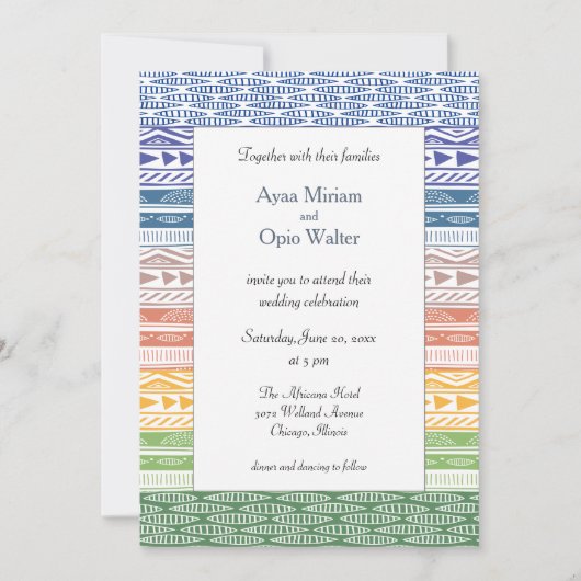 Viva Africa Wedding Kaart (Voorkant)