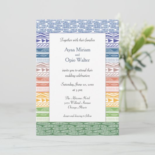 Viva Africa Wedding Kaart (Staand voorkant)