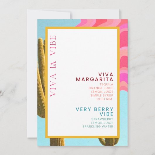 Viva Bar Menu (Voorkant)