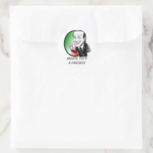 VIVA BERLUSCONI! RONDE STICKER (Tas)