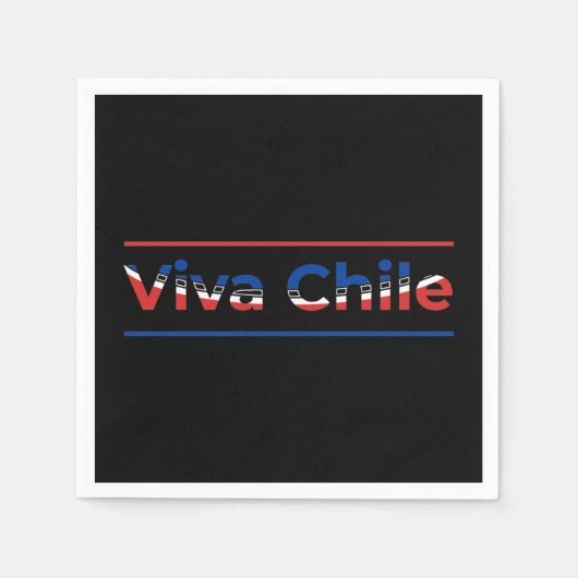 Viva Chile - Trotse Chileense vlaggenkunst Servet (Voorkant)