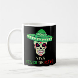 VIVA CINCO DE MAYO grappig cadeauidee van een skul Koffiemok