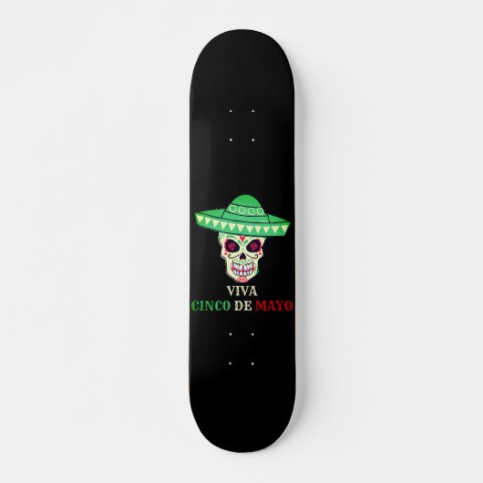 VIVA CINCO DE MAYO grappig cadeauidee van een skul Persoonlijk Skateboard (Voorkant)