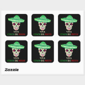 VIVA CINCO DE MAYO grappig cadeauidee van een skul Vierkante Sticker (Vel)