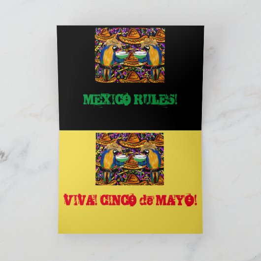 VIVA! CINCO DE MAYO PARROTS KAART (Binnen)