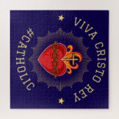 Viva Cristo Rey Heilig Hart Katholiek Legpuzzel (Horizontaal)