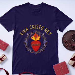 Viva Cristo Rey katholieke critici Sacred Heart T-shirt