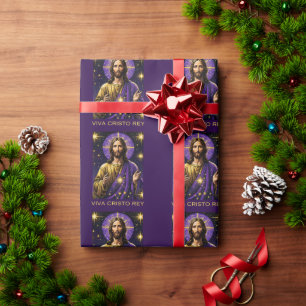 Viva Cristo Rey Katholieke Jezus Christus de Konin Cadeaupapier