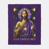 Viva Cristo Rey Katholieke Jezus Christus de Konin Fleece Deken (Voorkant)