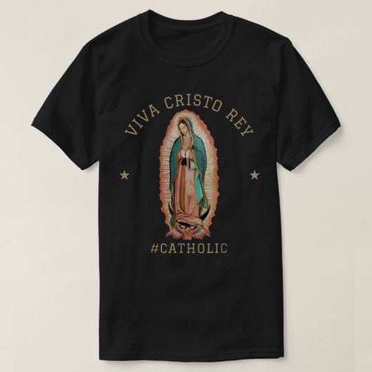 Viva Cristo Rey Roman rooms-katholiek T-shirt (Design voorkant)
