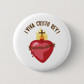 Viva Cristo Rey Ronde Button 5,7 Cm (Voorkant)