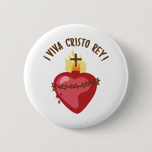 Viva Cristo Rey Ronde Button 5,7 Cm