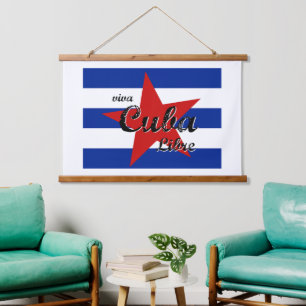 Viva Cuba Libre, Havana, Fidel Castro, Che Guevara Hangend Wandkleed