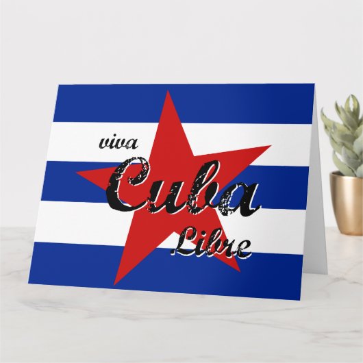 Viva Cuba Libre, Havana, Fidel Castro, Che Guevara Kaart (Kleine Plant)