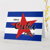Viva Cuba Libre, Havana, Fidel Castro, Che Guevara Kaart (Gele Bloem)