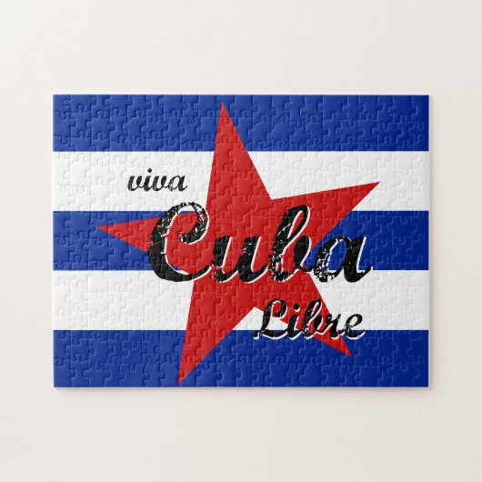 Viva Cuba Libre, Havana, Fidel Castro, Che Guevara Legpuzzel (Horizontaal)