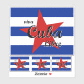 Viva Cuba Libre, Havana, Fidel Castro, Che Guevara Sticker (Vel)