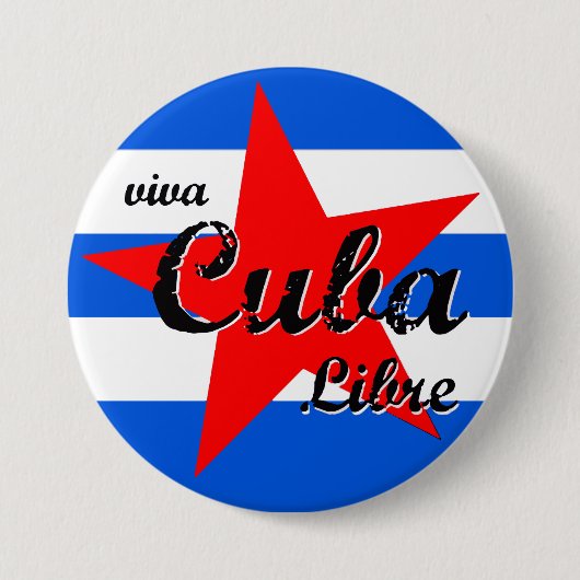 Viva Cuba Libre Ronde Button 7,6 Cm (Voorkant)
