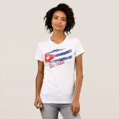 Viva Cuba - Onderdruk vlag T-shirt (Voorkant volledig)