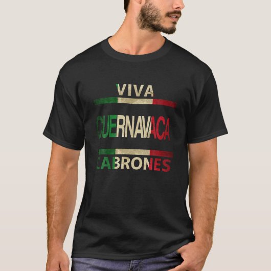 Viva Cuernavaca Cabrones Mexico Morelos Mexican Fl T-shirt (Voorkant)