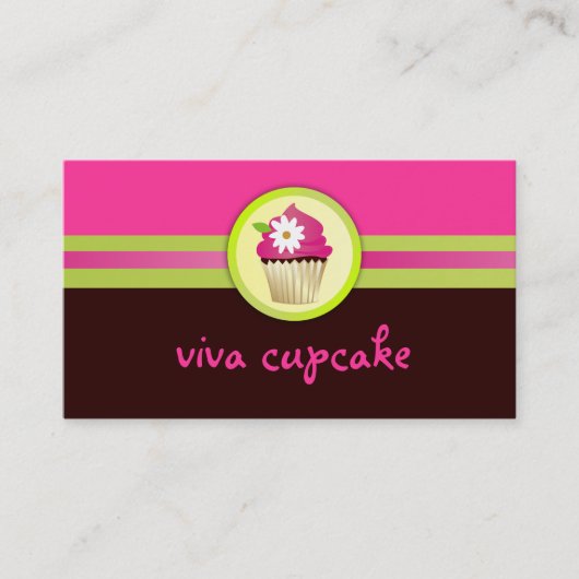 Viva Cupcake Chocolate Brown Visitekaartje (Voorkant)