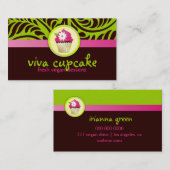 Viva Cupcake Green Visitekaartje (Voorkant / Achterkant)