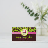 Viva Cupcake Green Visitekaartje (Staand voorkant)