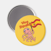 Viva Espana met Octopus Voetbalshirt Magneet (Voorkant / Achterkant)