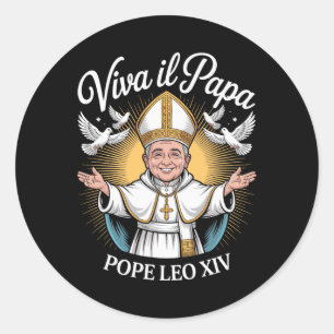 Viva Il Papa Paus Leo XIV 1 Ronde Sticker