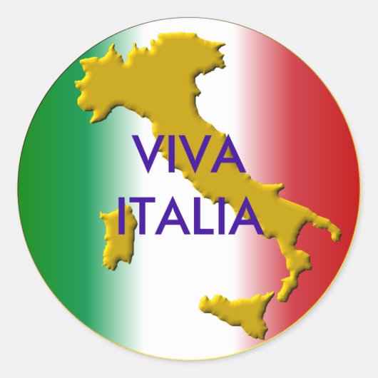 Viva Italia Ronde Sticker (Voorkant)