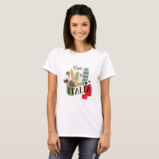 Viva Italia T-shirt (Voorkant volledig)