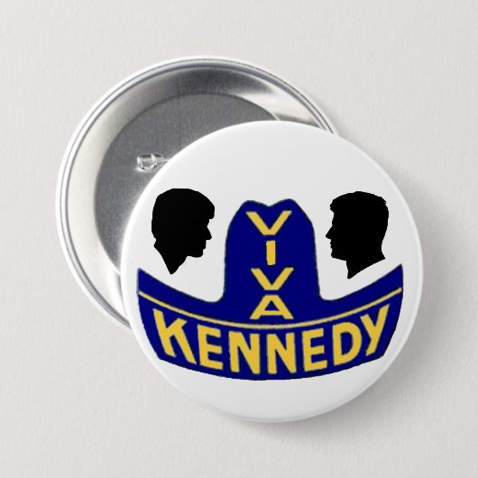 Viva Kennedy Ronde Button 7,6 Cm (Voorkant /achterkant)
