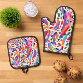 Viva Kleuren! Ovenwant & Pannenlap Set (Top down)