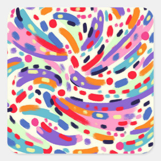 Viva Kleuren! Vierkante Sticker