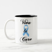 Viva la Cure - Blue Ribbon Tweekleurige Koffiemok (Links)